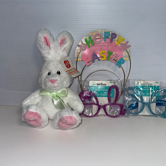 NWT NEW lot bundle of 4 Easter items Bunny headband 2 sunglasses - Picture 7 of 11